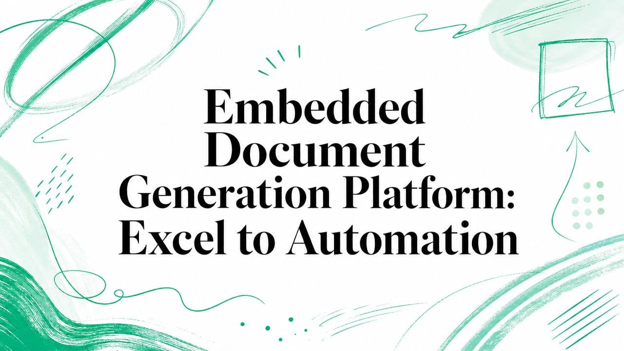 Embedded Document Generation Platform: Excel to Automation