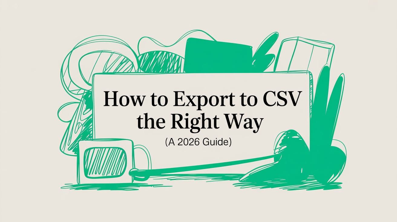 How to Export to CSV The Right Way (A 2026 Guide) | SheetMergy