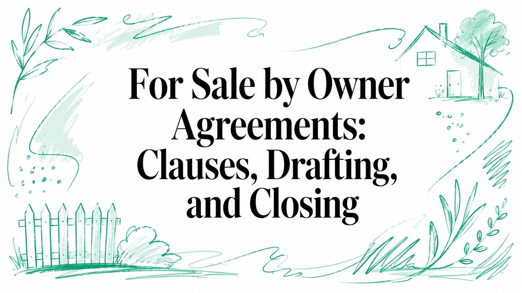 For Sale by Owner Agreements: Clauses, Drafting, and Closing