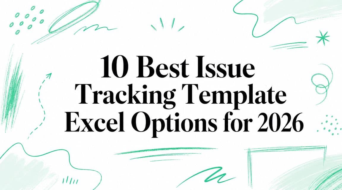 10 Best Issue Tracking Template Excel Options for 2026