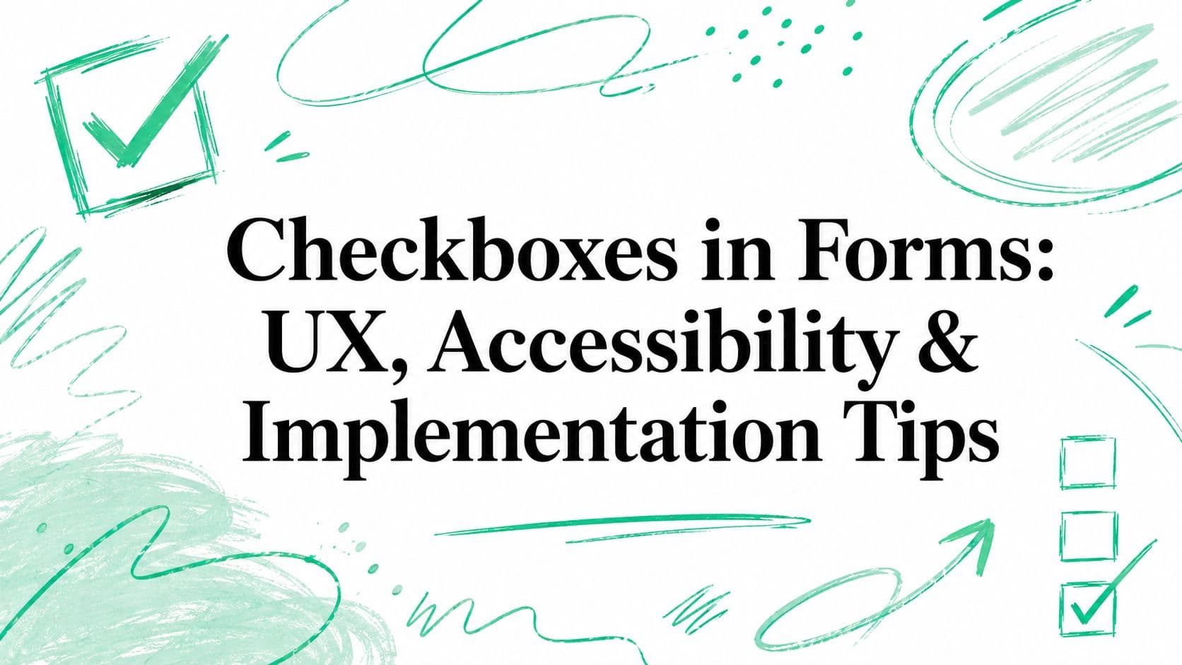 Checkboxes in Forms: UX, Accessibility & Implementation Tips