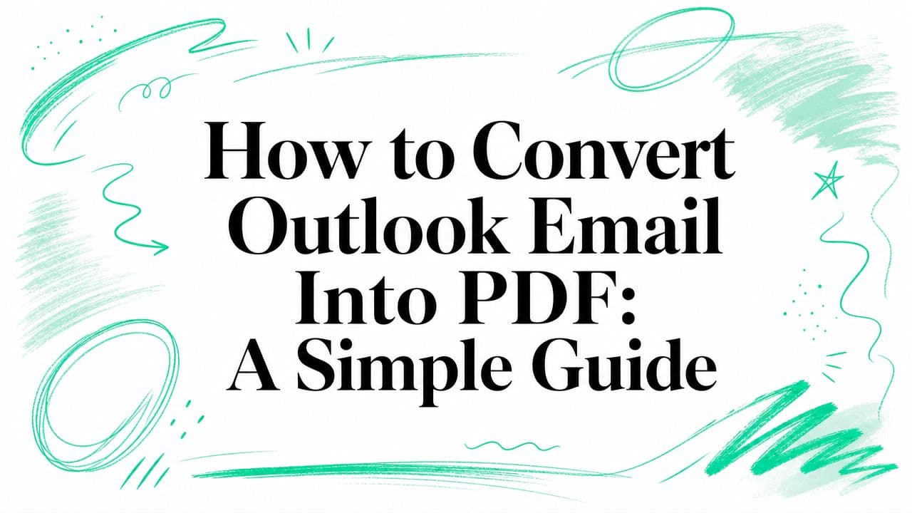 How to Convert Outlook Email Into PDF: A Simple Guide