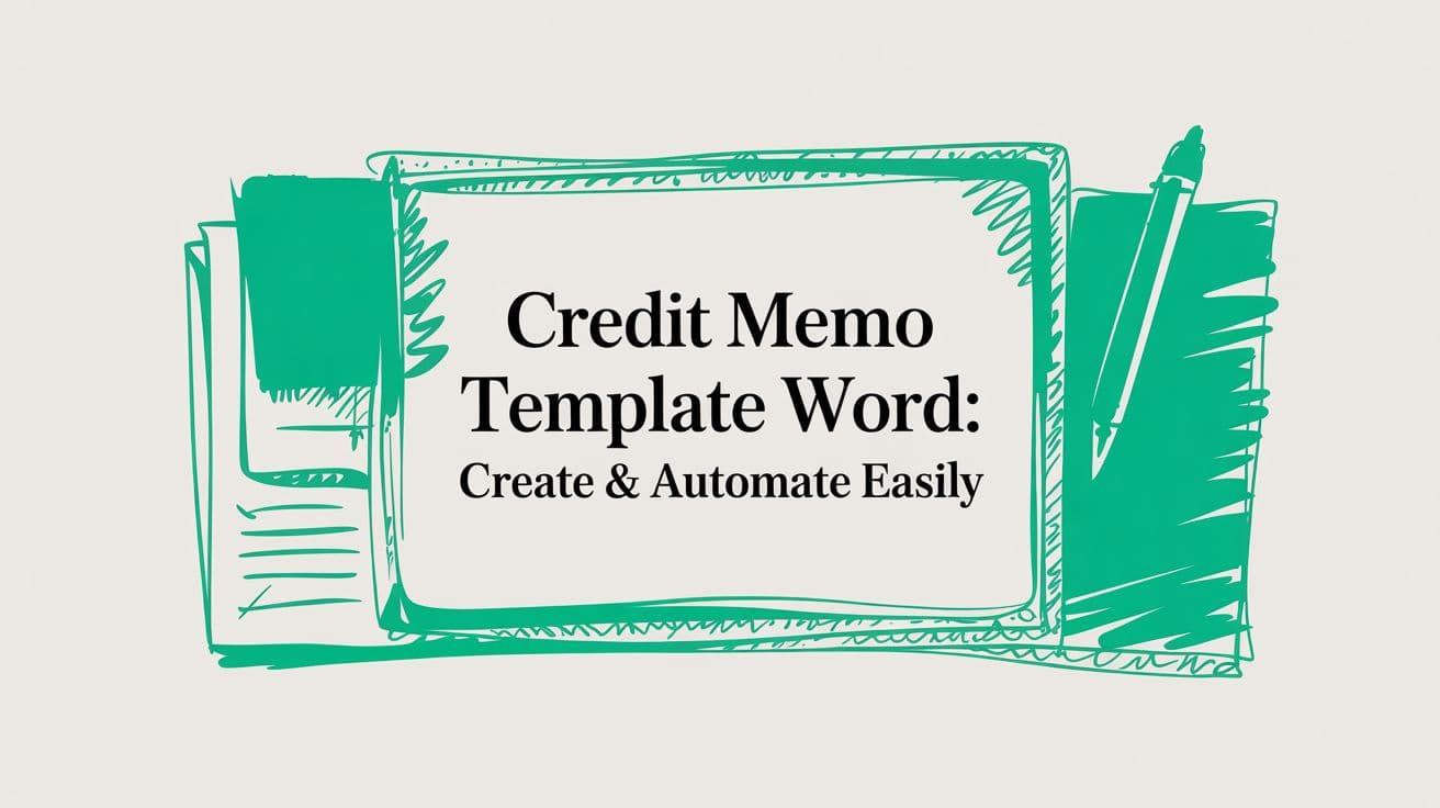 Credit Memo Template Word: Create & Automate Easily