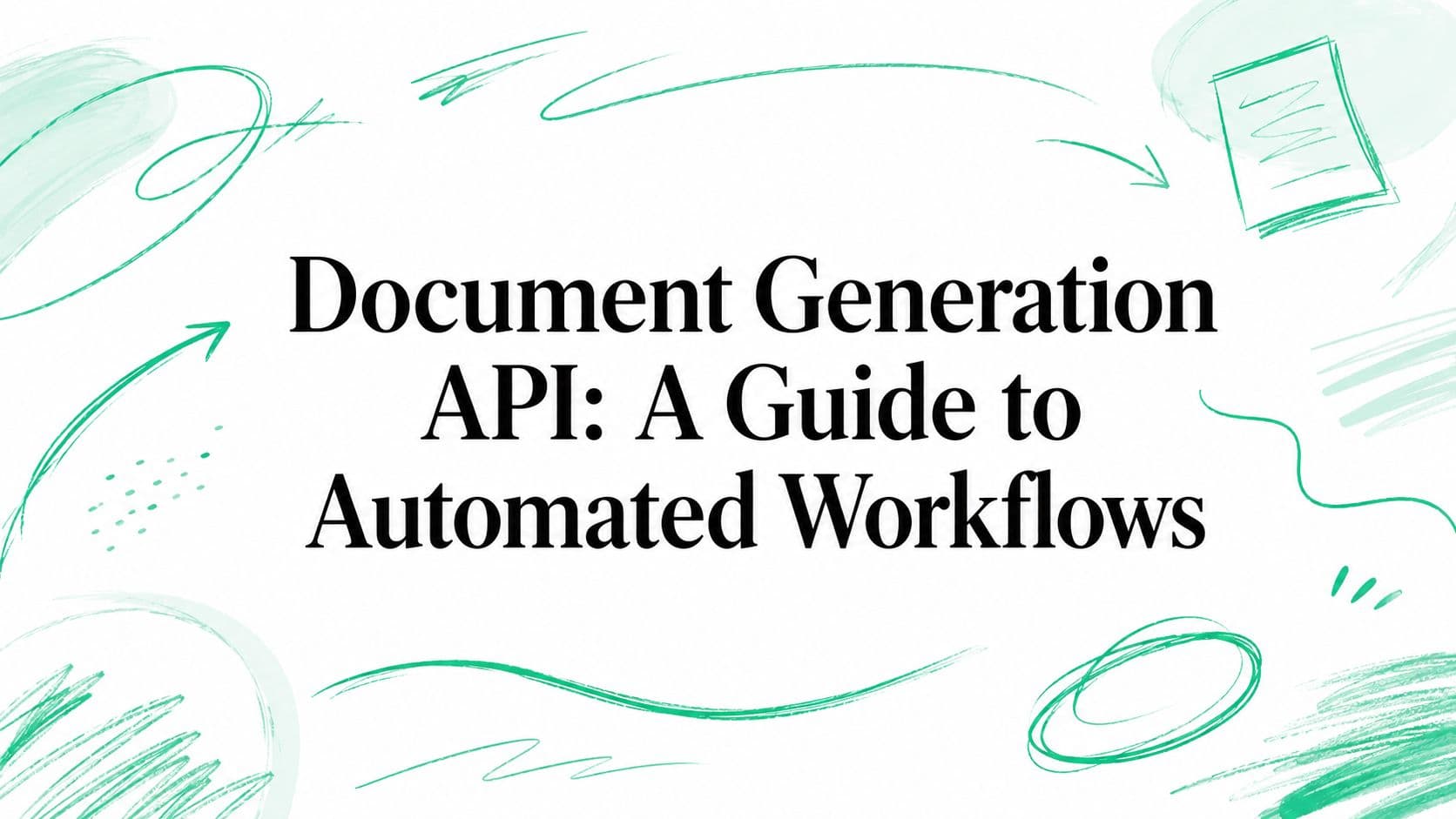 Document Generation API: A Guide to Automated Workflows
