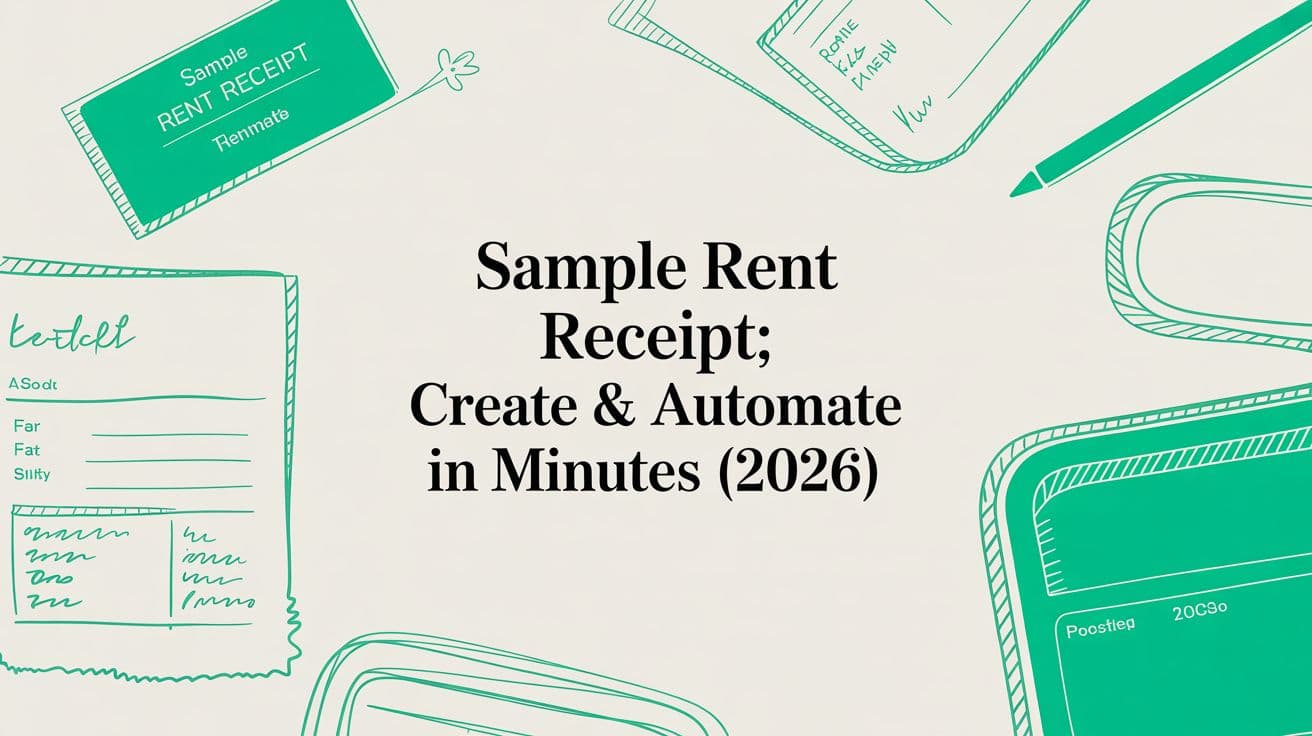 Sample Rent Receipt: Create & Automate in Minutes (2026)